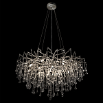 Люстра подвесная с прозрачными стеклянными подвесками в форме капель Диаметр 80 см Droplet Chandelier варинант исполнения - 5 | Loft Concept в Перми