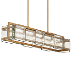 Люстра прямоугольная из толстого литого стекла Cast Glass варинант исполнения - 2 | Loft Concept в Перми