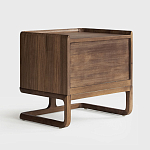 Прикроватный деревянный столик с 2-мя ящиками Moon Walnut Furniture варинант исполнения - 12 | Loft Concept в Перми