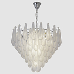 Люстра с подвесками из рифленного стекла в форме капель Textured Glass Chandelier варинант исполнения - 11 | Loft Concept в Перми