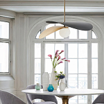 Люстра круглая с 2-мя металлическими абажурами Andromeda варинант исполнения - 7 | Loft Concept в Перми