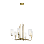  Люстра с прозрачными рифлеными цилиндрическими плафонами Kichler варинант исполнения - 16 | Loft Concept в Перми