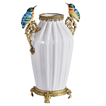 Ваза белого цвета из фарфора с птичкми White Garden варинант исполнения - 2 | Loft Concept в Перми