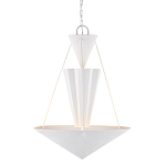 Люстра светодиодная белая геометрической формы с рифленым плафоном White Geometric Lamps варинант исполнения - 1 | Loft Concept в Перми