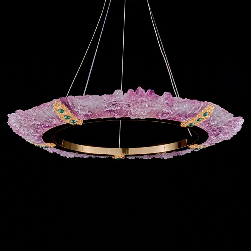 Люстра в форме кольца розовая Warm Pink Light Золотой Розовый Люстра в форме кольца розовая Warm Pink Light Золотой Розовый в Перми | Loft Concept