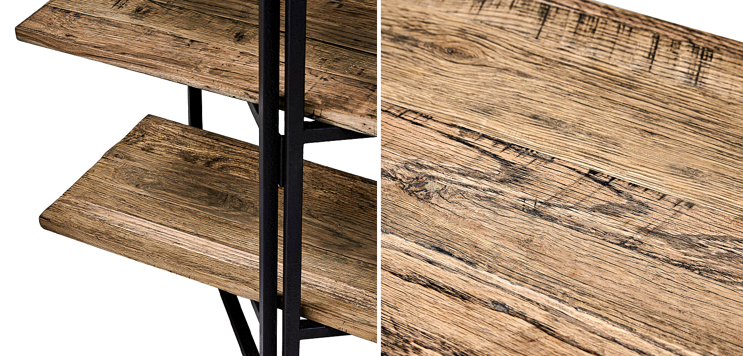 Стеллаж в стиле Лофт Luigi Loft 3 Shelves Rack Стеллаж в стиле Лофт Luigi Loft 3 Shelves Rack - Loft-Concept в Перми