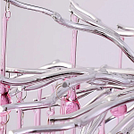 Люстра овальная с розовыми стеклянными подвесками в форме капель FAIRYTREE Light варинант исполнения - 2 | Loft Concept в Перми