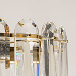 Люстра многоярусная с овальными прозрачными подвесками 36 см Harmonica варинант исполнения - 7 | Loft Concept в Перми