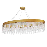 Люстра подвесная овальная с хрустальными подвесками Crystal Art  варинант исполнения - 1 | Loft Concept в Перми