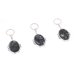 Зеркало брелок карманное двухстороннее из натурального камня Серафинит Stone Mirrors варинант исполнения - 4 | Loft Concept в Перми