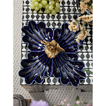 Менажница темно-синяя фарфоровая с бронзовой фигуркой ангела Eden Garden варинант исполнения - 3 | Loft Concept в Перми