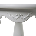 Стол приставной круглый белого цвета из массива бука с легкими потертостями White Provence варинант исполнения - 2 | Loft Concept в Перми