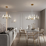 Люстра с декоративными птицами Ganthea D 93 см варинант исполнения - 4 | Loft Concept в Перми