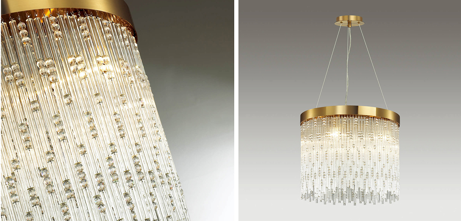 Люстра Hailstorm Rain Kerri Chandelier gold 45 Люстра Hailstorm Rain Kerri Chandelier gold 45 - Loft-Concept в Перми