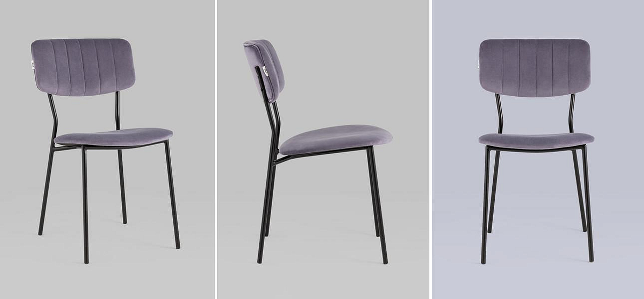 Стул Singer Chair без подлокотника Пыльно-Сиреневый Велюр Стул Singer Chair без подлокотника Пыльно-Сиреневый Велюр - Loft-Concept в Перми