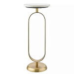 Столик приставной с овальным золотым основанием Oval Gold Base варинант исполнения - 1 | Loft Concept в Перми