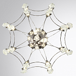 Люстра подвесная из металла с хрустальными подвесками прозрачного цвета Quasar 41 варинант исполнения - 10 | Loft Concept в Перми