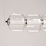 Люстра линейная с 6-ю прозрачными стеклянными плафонами округлой формы HANDLE GRAPE варинант исполнения - 6 | Loft Concept в Перми