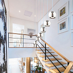 Подвесной светильник со стеклянным плафоном Inner Gleam Globe black  варинант исполнения - 4 | Loft Concept в Перми