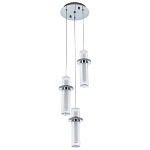 Подвесной светильник хром Trio Odile Acrylic Tube Hanging Lamp Chrome варинант исполнения - 2 | Loft Concept в Перми