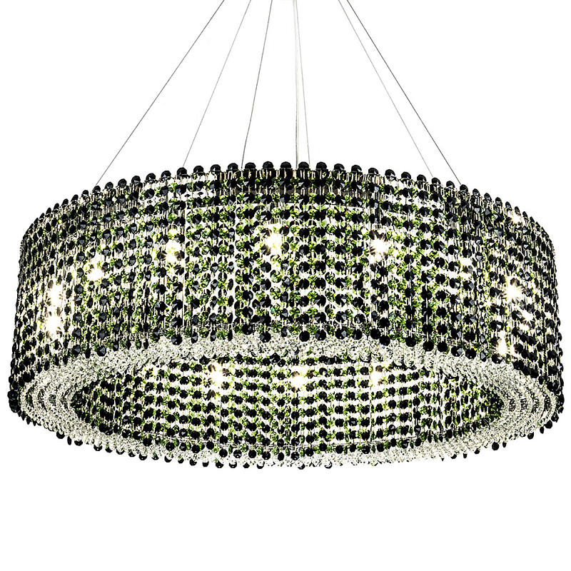 Круглая люстра с хрустальными подвесками хром Crystal Art Chrome Green Chandelier 16 Хром Зеленый Круглая люстра с хрустальными подвесками хром Crystal Art Chrome Green Chandelier 16 Хром Зеленый в Перми | Loft Concept