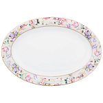 Сервиз столовый из фарфора белый с цветочным принтом на 6 персон 23 предмета Flower Porcelain Collection варинант исполнения - 2 | Loft Concept в Перми