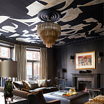 Обои ручная роспись в стиле Арт-деко Symphony Original colourway on Flint silk dupion варинант исполнения - 3 | Loft Concept в Перми