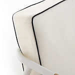 Садовый 2-х местный диван с подлокотниками из тика White варинант исполнения - 7 | Loft Concept в Перми