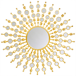 Зеркало-солнце в раме из металла с золотыми с лучами Rays of Peace варинант исполнения - 1 | Loft Concept в Перми