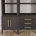 Модульный стеллаж Primo из трех составных элементов Темный орех варинант исполнения - 6 | Loft Concept в Перми