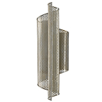 Бра серебряное изогнутой формы с перфорацией Perforation варинант исполнения - 3 | Loft Concept в Перми