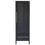 Узкий Шкаф Primo с 2 выдвижными ящиками Черный дуб варинант исполнения - 1 | Loft Concept в Перми