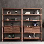 Стеллаж в гостиную для книг Moon Walnut Furniture варинант исполнения - 3 | Loft Concept в Перми