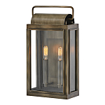 Настенный фонарь прямоугольной формы цвета состаренная латунь с двумя лампами Hinkley варинант исполнения - 1 | Loft Concept в Перми