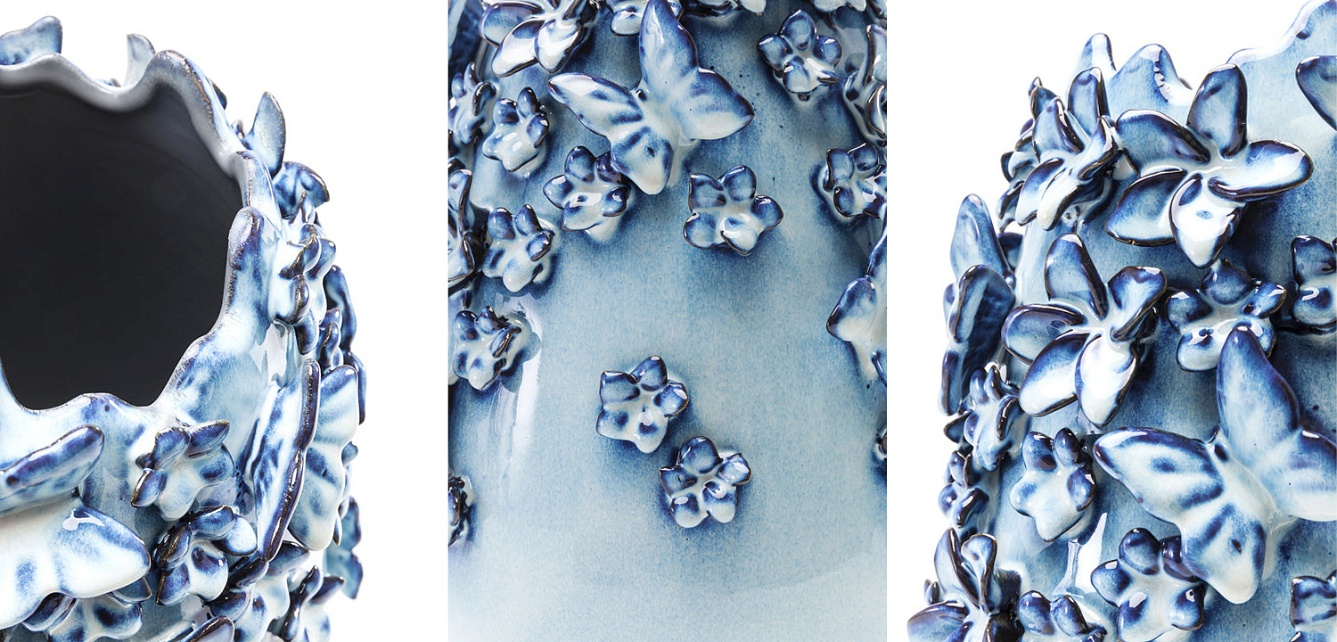 Ваза Blue & white Butterflies vase Ваза Blue & white Butterflies vase - Loft-Concept в Перми