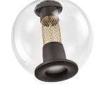 Подвесной светильник с плафоном в форме шара Inner Gleam Orb black  варинант исполнения - 3 | Loft Concept в Перми