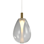 Подвесной светильник со стеклянным плафоном в форме капли NAOMI drop transparent glass варинант исполнения - 3 | Loft Concept в Перми