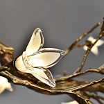 Люстра в виде золотой ветки с цветами Glass Flower Pendant Light варинант исполнения - 9 | Loft Concept в Перми