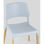 Пластиковый стул на ножках из массива бука Ferret Grey-Blue варинант исполнения - 2 | Loft Concept в Перми