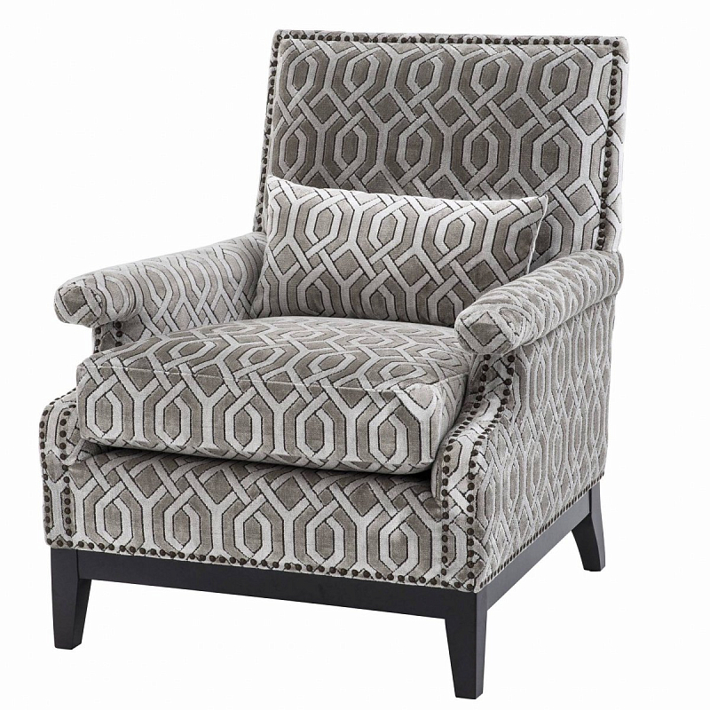 Кресло Eichholtz Chair Goldoni Grey Серый Черный Кресло Eichholtz Chair Goldoni Grey Серый Черный в Перми | Loft Concept