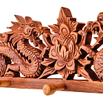 Панно-вешалка из дерева драконы Panel With Animals варинант исполнения - 2 | Loft Concept в Перми