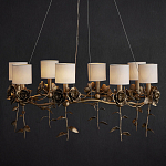 Люстра с каркасом в виде цветков розы и тканевыми абажурами Flowers and Fox Roses варинант исполнения - 4 | Loft Concept в Перми