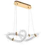 Фигурная люстра украшенная кристаллами из хрусталя Gilbertine Crystals Curly Ring Chandelier варинант исполнения - 2 | Loft Concept в Перми