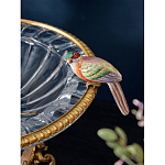 Чаша стеклянная с фигурками разноцветных попугаев на ободке 41 Eden Garden варинант исполнения - 4 | Loft Concept в Перми