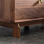 Прикроватный деревянный столик с ящиками Moon Walnut Furniture варинант исполнения - 4 | Loft Concept в Перми