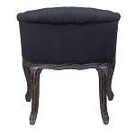 Кресло низкое в стиле прованс Черный Лен Louis French Armchair  варинант исполнения - 3 | Loft Concept в Перми