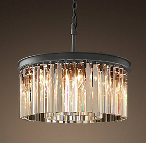 Люстра Rhys Clear Glass Prism Round Chandelier 40