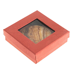 Зеркало карманное складное круглое из натурального камня Оникс в подарочной упаковке Gold Stone Mirrors варинант исполнения - 4 | Loft Concept в Перми