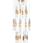 Люстра с прямоугольными плафонами из хрусталя Esme Rectangular Crystal Gold Chandelier варинант исполнения - 4 | Loft Concept в Перми