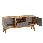 ТВ-тумба с фасадом цвета серый бетон Grace of Furniture  варинант исполнения - 3 | Loft Concept в Перми